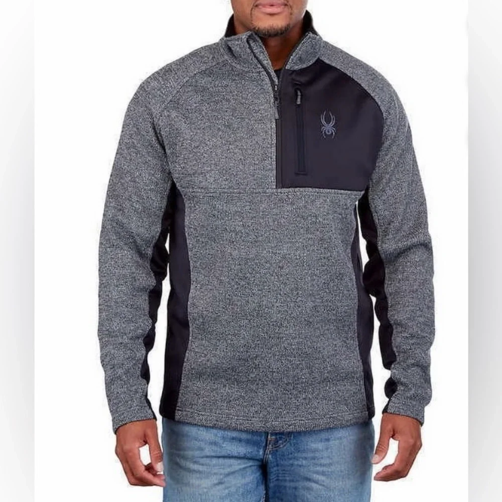 NWT Spyder Men's Half Zip Sweater Gait Knit Pullover Jacket